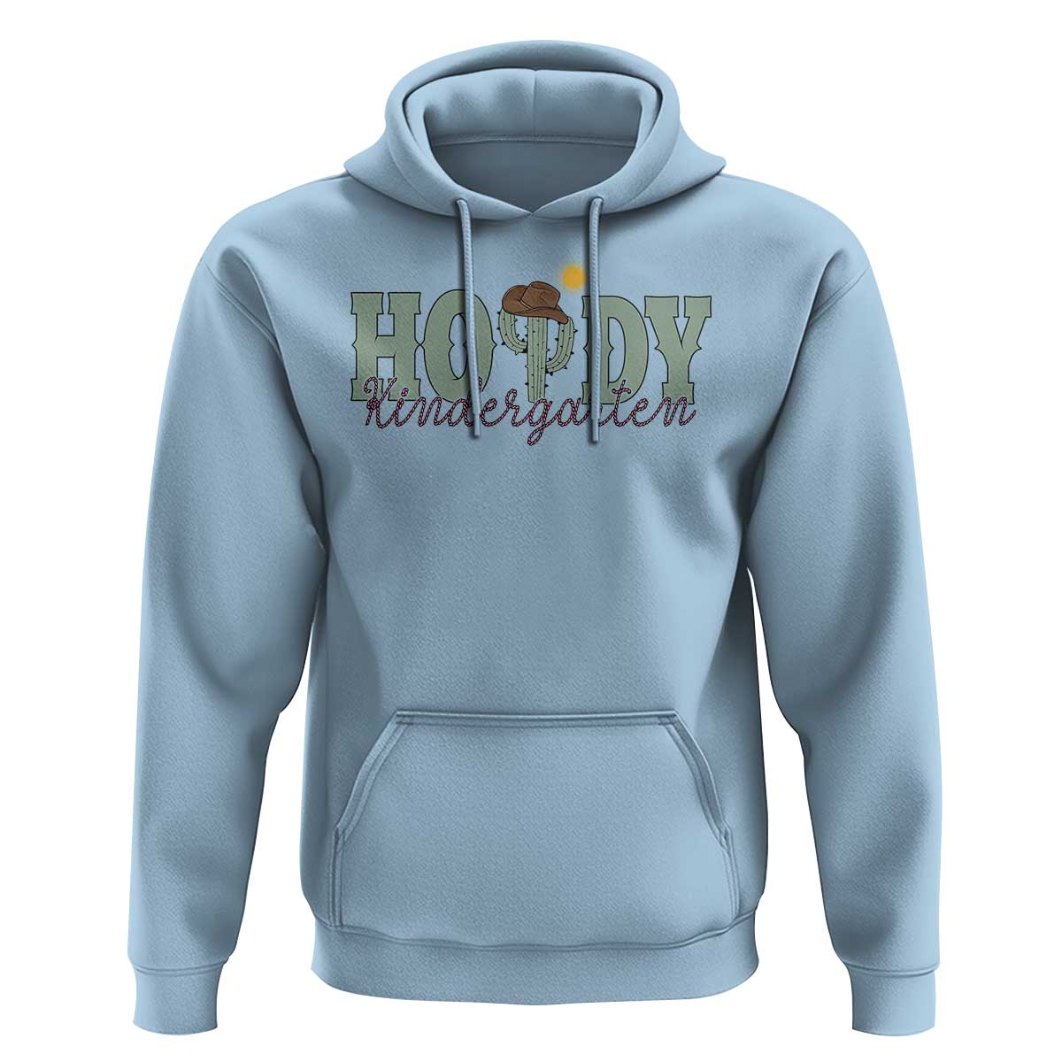 Howdy Kindergarten Teacher Hoodie Rodeo Country Western Cactus Cowboy - Wonder Print Shop