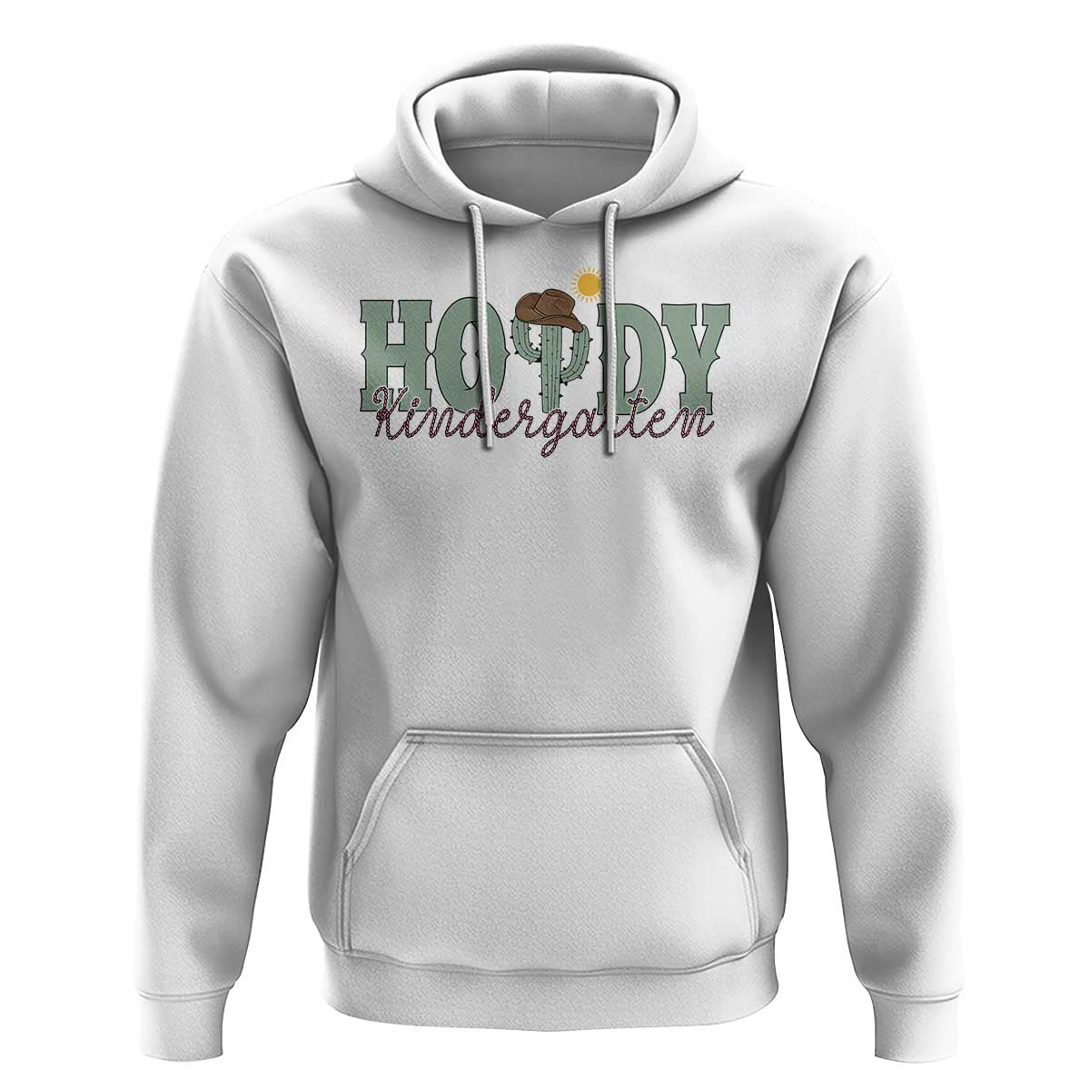 Howdy Kindergarten Teacher Hoodie Rodeo Country Western Cactus Cowboy - Wonder Print Shop