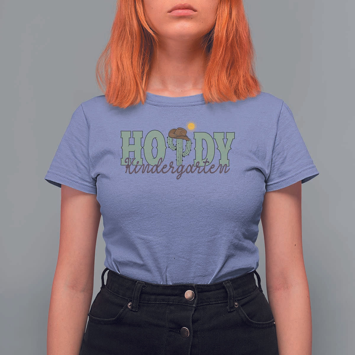Howdy Kindergarten Teacher T Shirt For Women Rodeo Country Western Cactus Cowboy - Wonder Print Shop