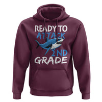 Back To School Second Grade Hoodie Ready To Attack 2nd Grade Jaw Shark - Wonder Print Shop