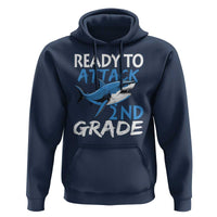 Back To School Second Grade Hoodie Ready To Attack 2nd Grade Jaw Shark - Wonder Print Shop