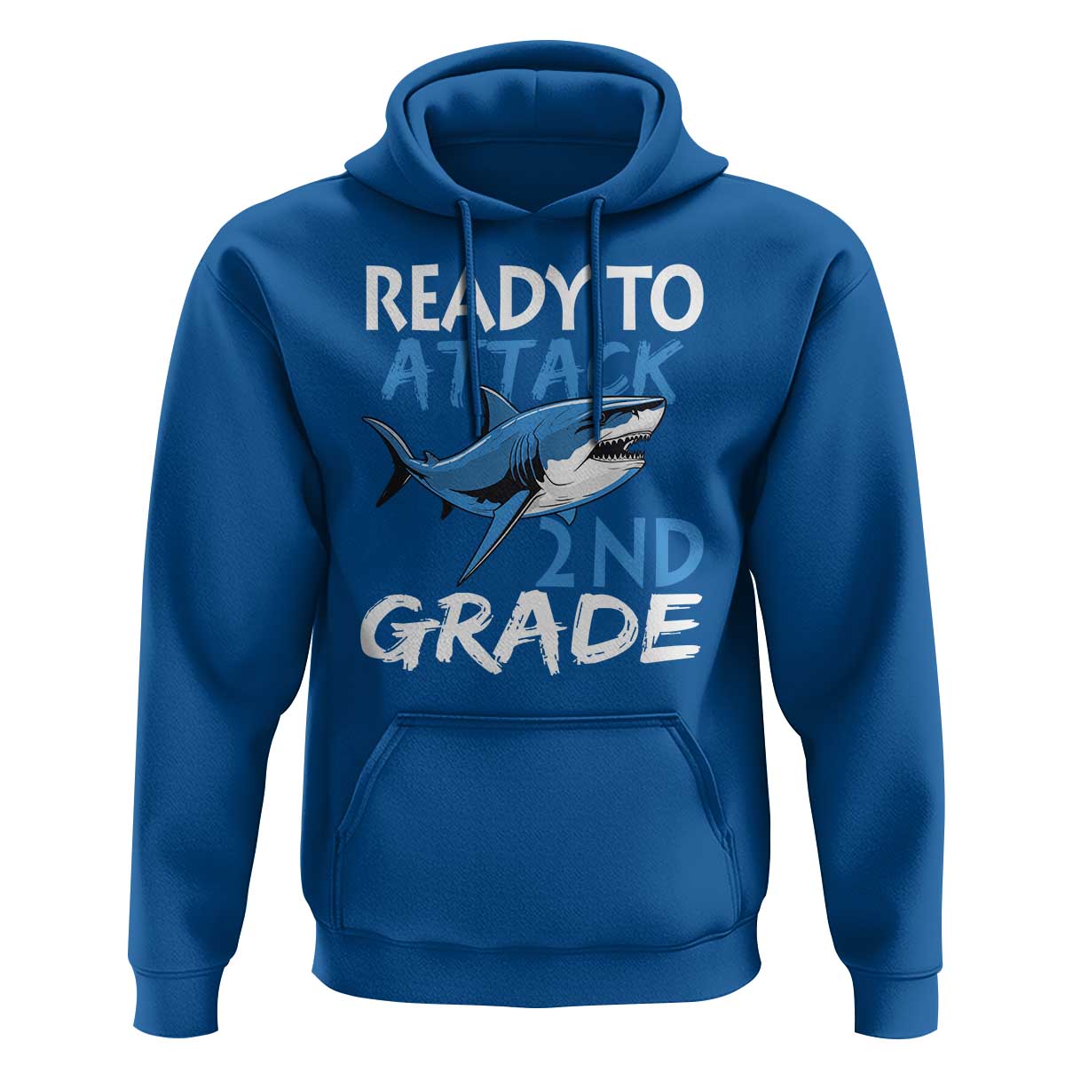 Back To School Second Grade Hoodie Ready To Attack 2nd Grade Jaw Shark - Wonder Print Shop