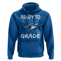 Back To School Second Grade Hoodie Ready To Attack 2nd Grade Jaw Shark - Wonder Print Shop