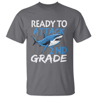 Back To School Second Grade T Shirt Ready To Attack 2nd Grade Jaw Shark - Wonder Print Shop