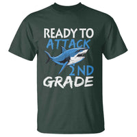 Back To School Second Grade T Shirt Ready To Attack 2nd Grade Jaw Shark - Wonder Print Shop