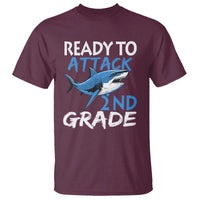 Back To School Second Grade T Shirt Ready To Attack 2nd Grade Jaw Shark - Wonder Print Shop