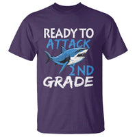 Back To School Second Grade T Shirt Ready To Attack 2nd Grade Jaw Shark - Wonder Print Shop