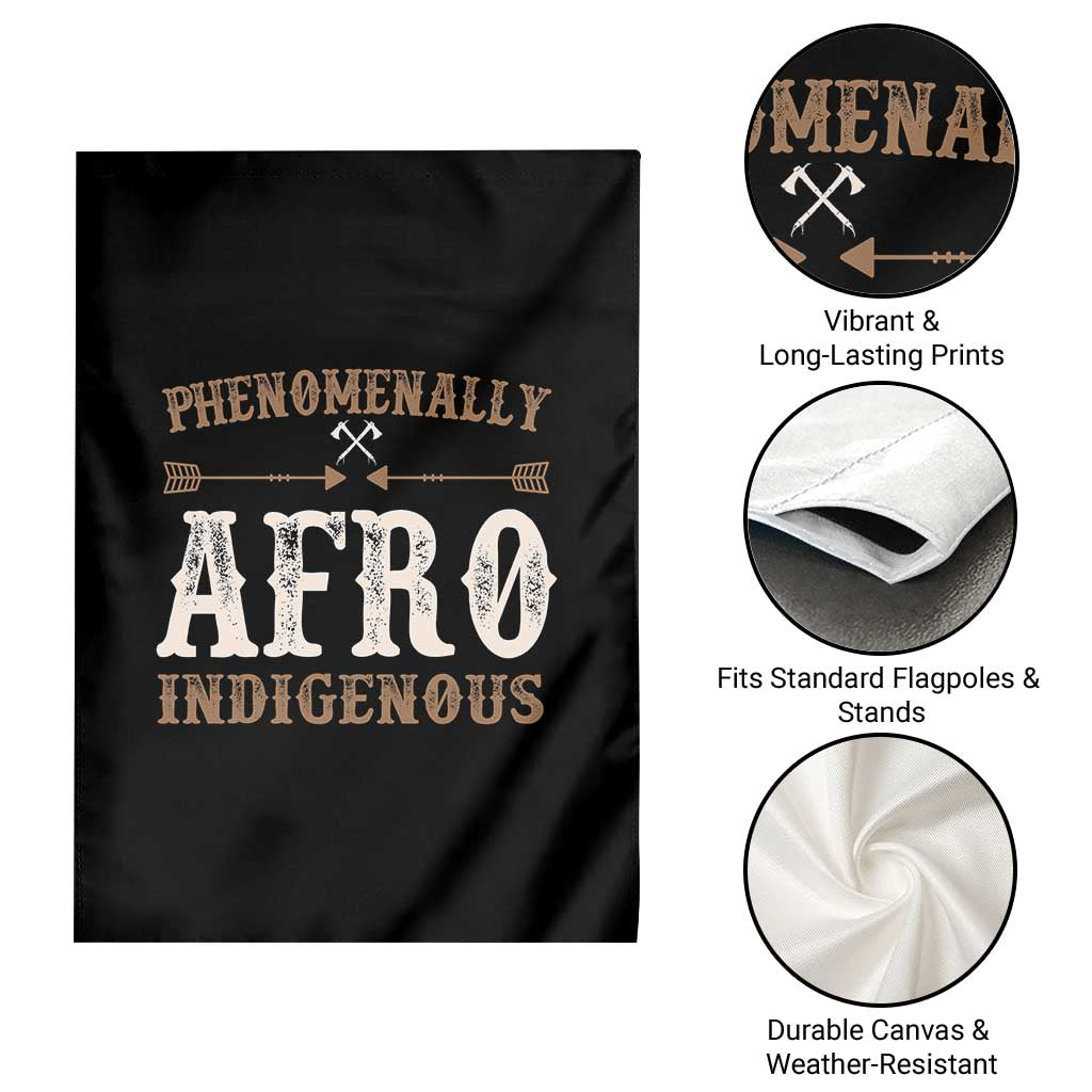 Proud Native American Phenomenally Afro Indigenous Garden Flag - Wonder Print Shop