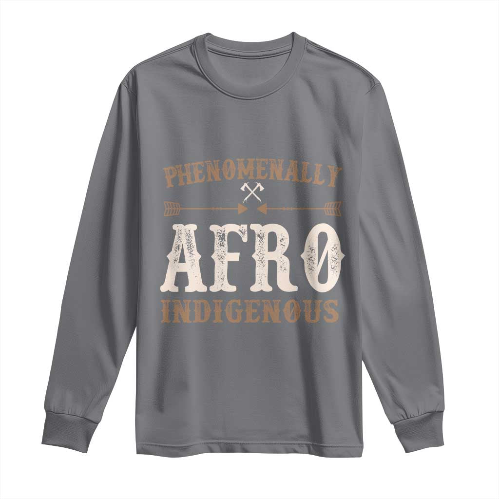 Proud Native American Phenomenally Afro Indigenous Long Sleeve Shirt - Wonder Print Shop