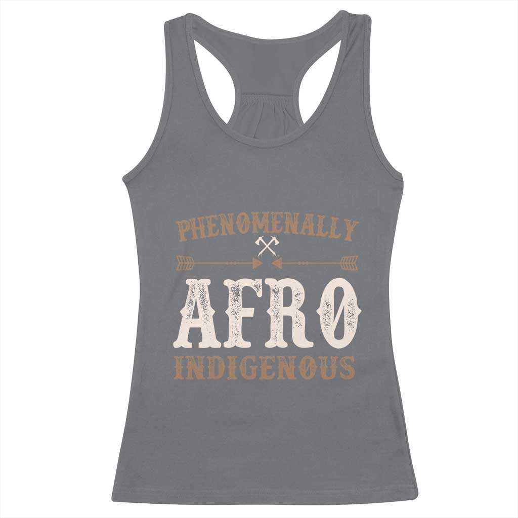 Proud Native American Phenomenally Afro Indigenous Racerback Tank Top - Wonder Print Shop