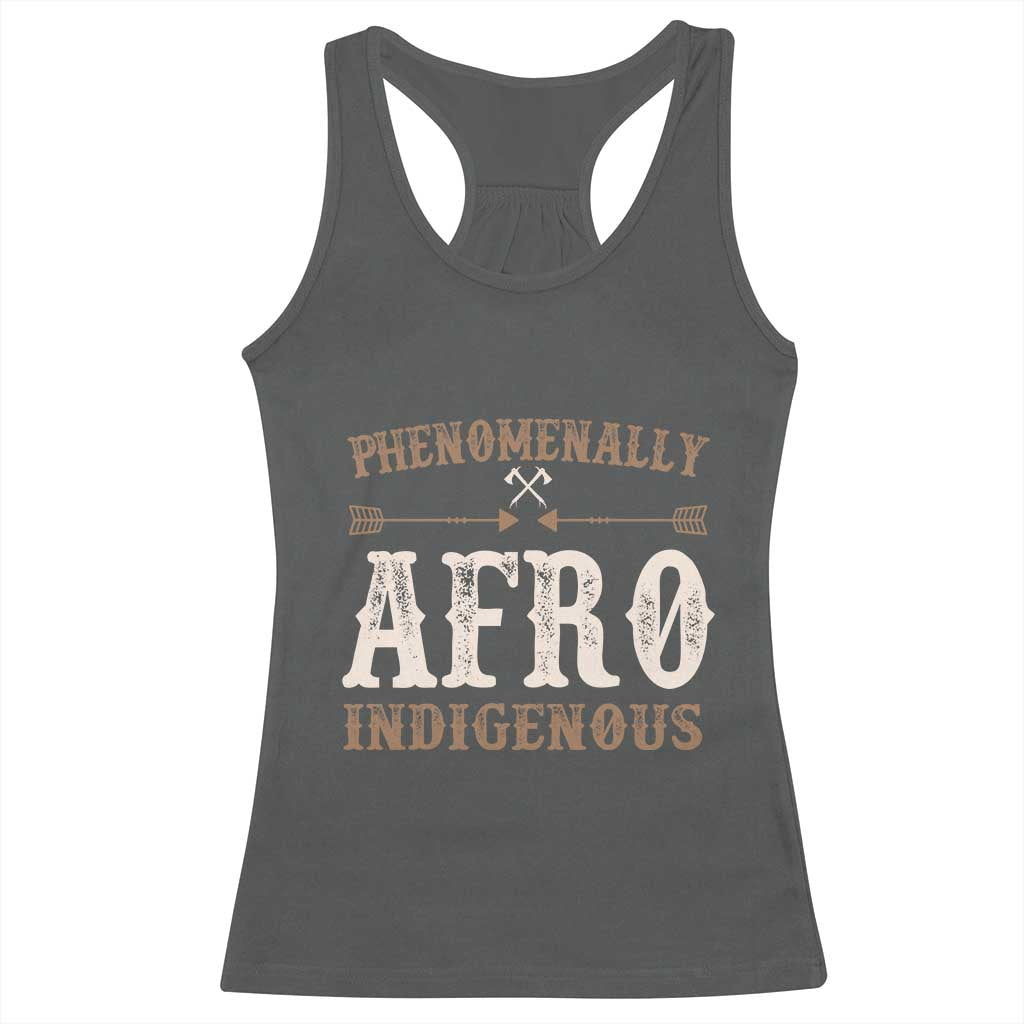 Proud Native American Phenomenally Afro Indigenous Racerback Tank Top - Wonder Print Shop