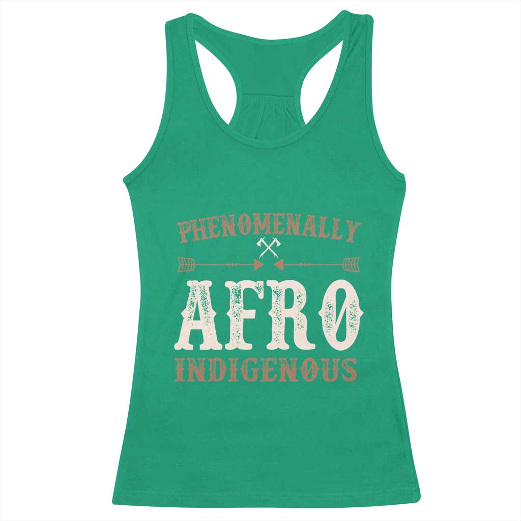 Proud Native American Phenomenally Afro Indigenous Racerback Tank Top - Wonder Print Shop