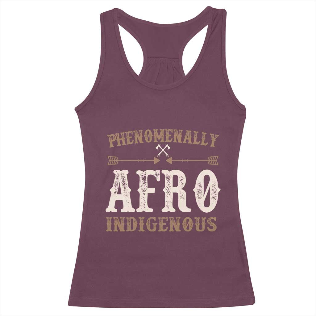 Proud Native American Phenomenally Afro Indigenous Racerback Tank Top - Wonder Print Shop