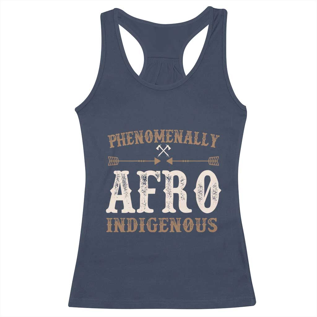 Proud Native American Phenomenally Afro Indigenous Racerback Tank Top - Wonder Print Shop
