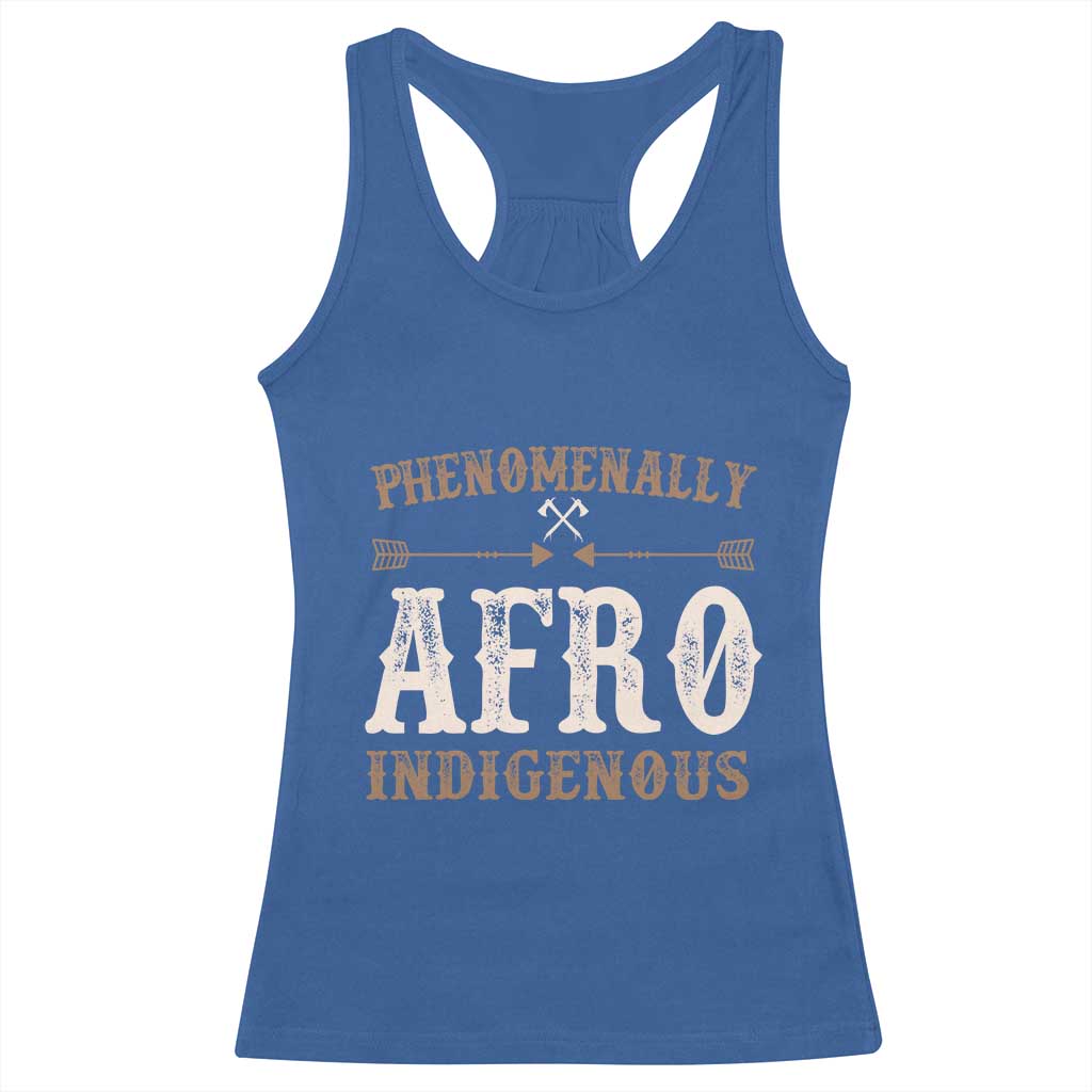 Proud Native American Phenomenally Afro Indigenous Racerback Tank Top - Wonder Print Shop