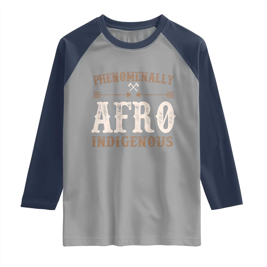 Proud Native American Phenomenally Afro Indigenous Raglan Shirt - Wonder Print Shop