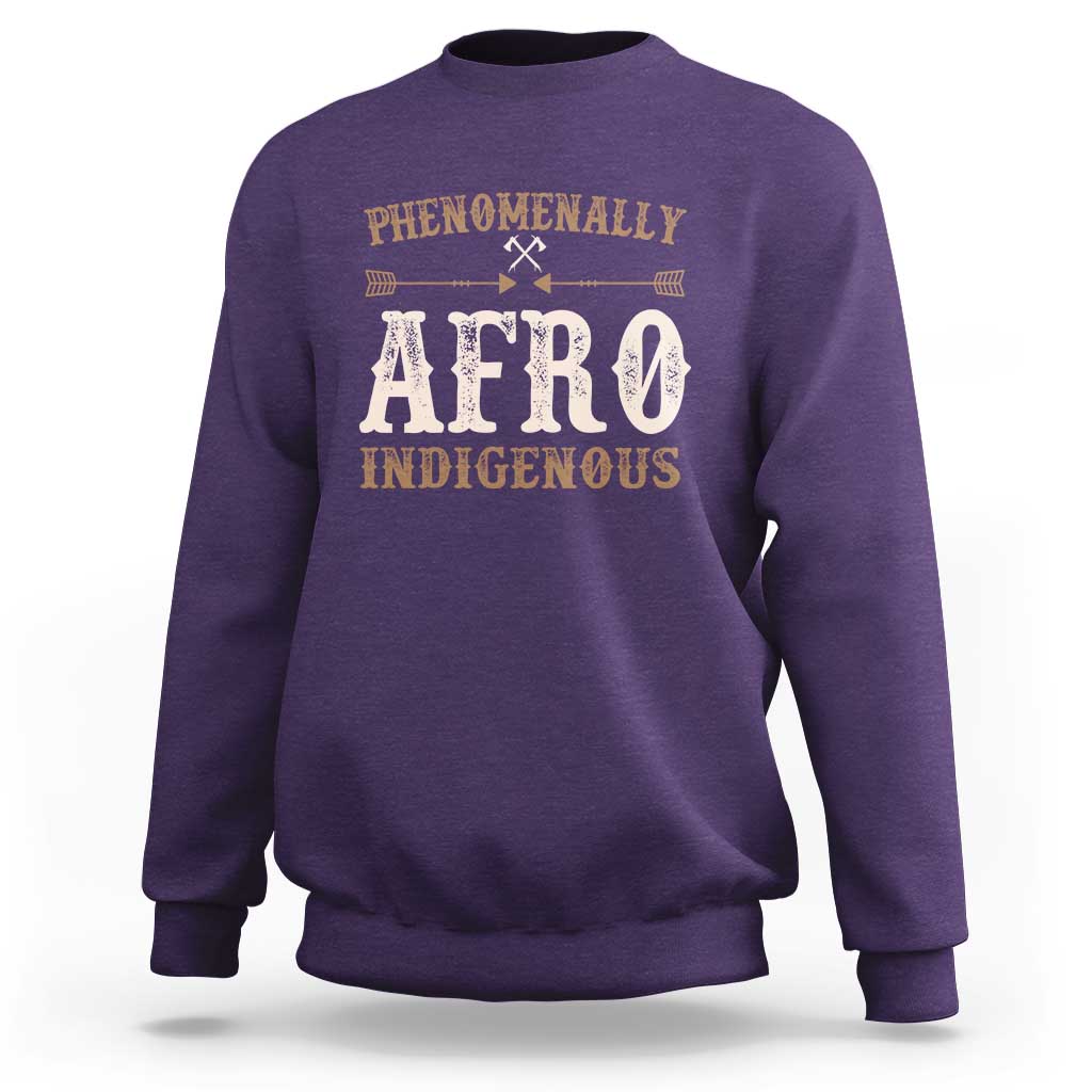 Proud Native American Phenomenally Afro Indigenous Sweatshirt - Wonder Print Shop