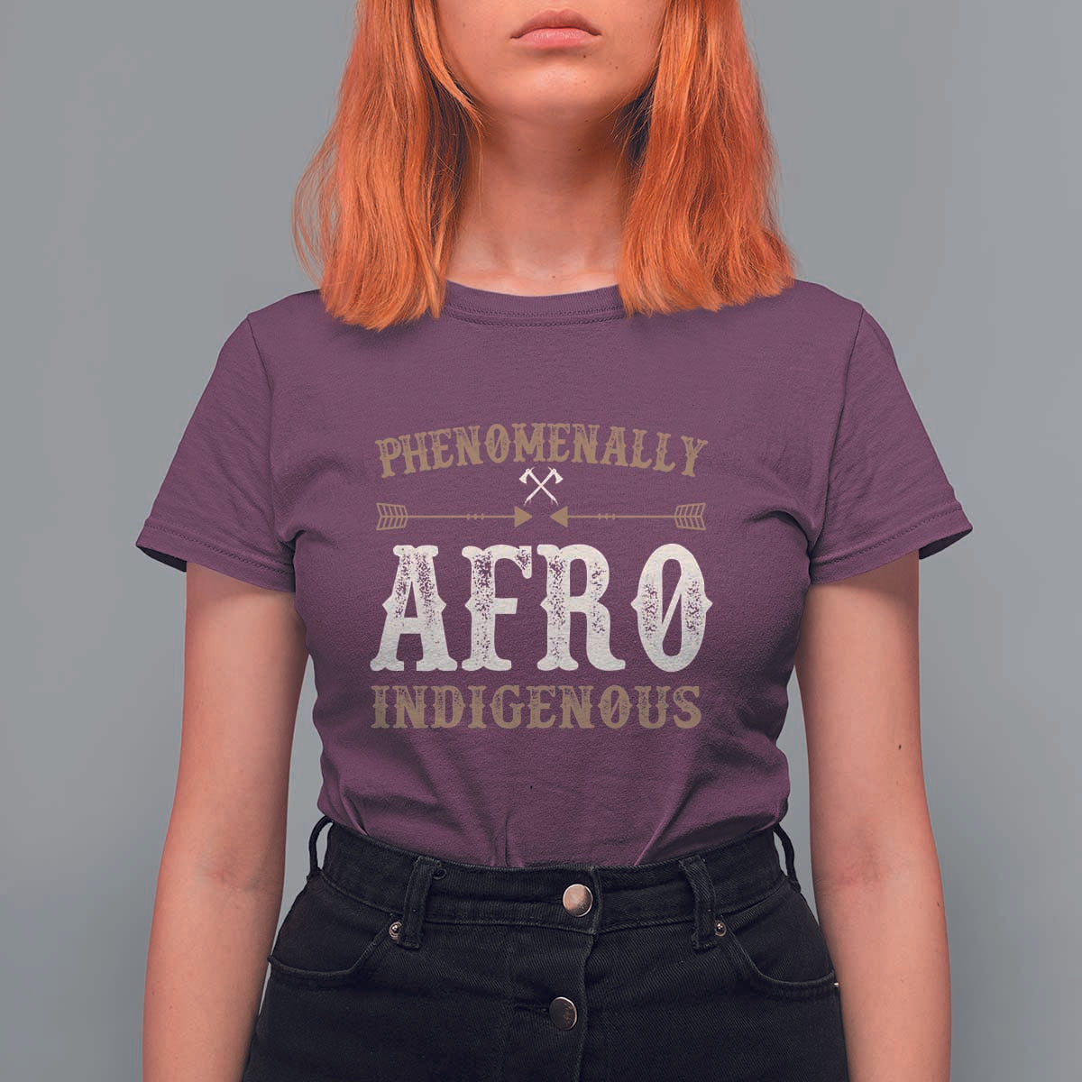 Proud Native American Phenomenally Afro Indigenous T Shirt For Women - Wonder Print Shop