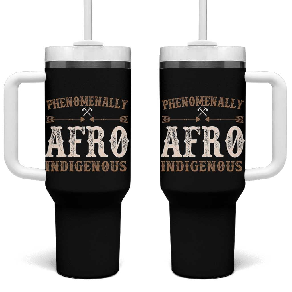 Proud Native American Phenomenally Afro Indigenous Tumbler With Handle - Wonder Print Shop