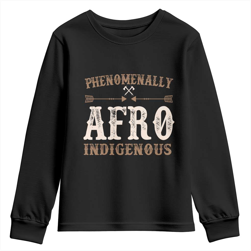 Proud Native American Phenomenally Afro Indigenous Youth Sweatshirt - Wonder Print Shop