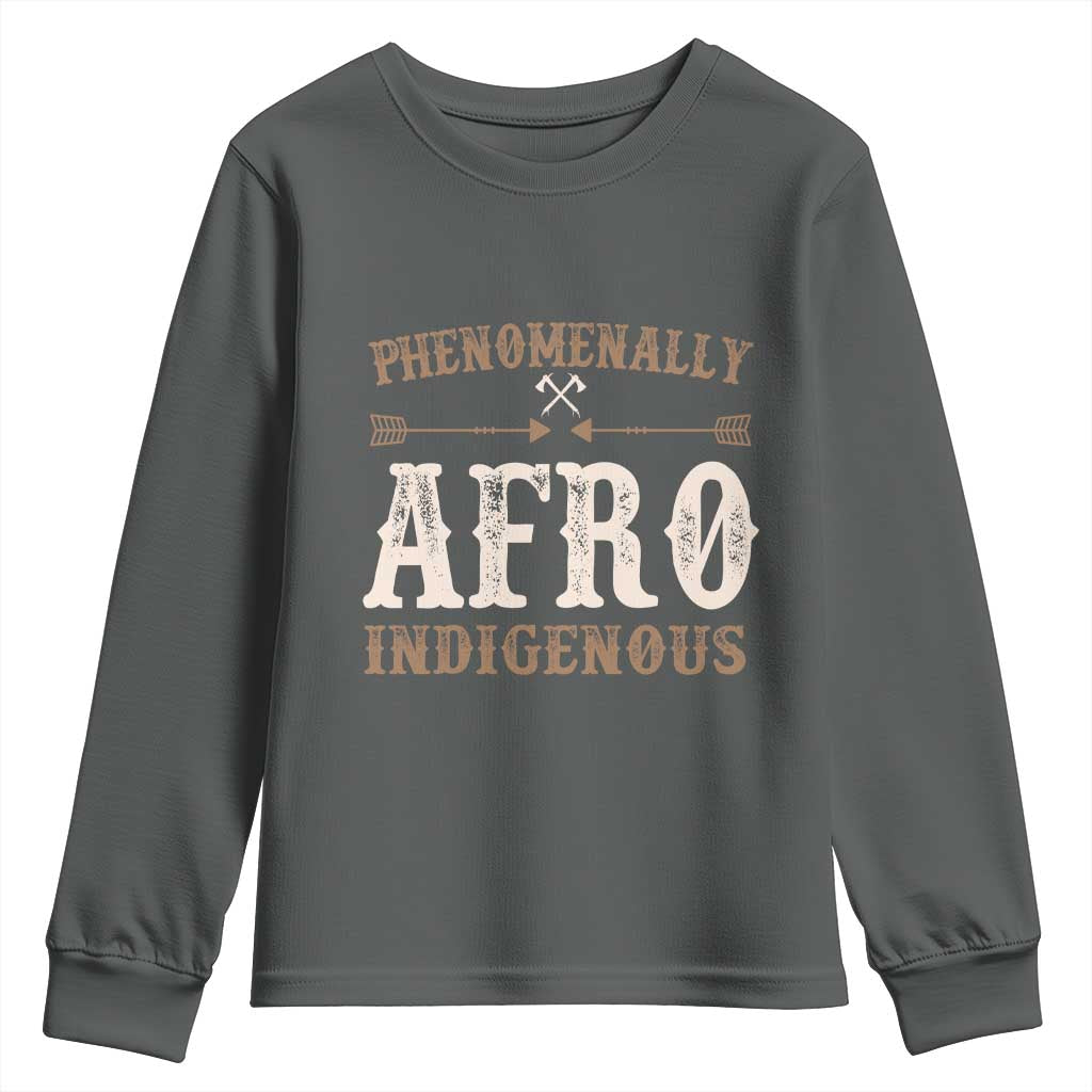 Proud Native American Phenomenally Afro Indigenous Youth Sweatshirt - Wonder Print Shop