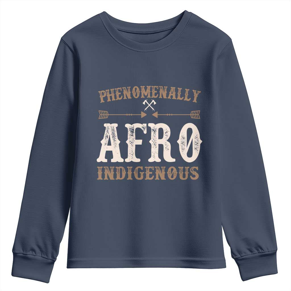 Proud Native American Phenomenally Afro Indigenous Youth Sweatshirt - Wonder Print Shop