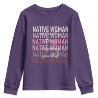 Native Woman Resilient Strong Inspiring Spirited Youth Sweatshirt American Indian Pride - Wonder Print Shop