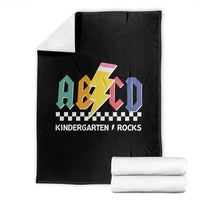 ABCD Kindergarten Rock And Roll Throw Blanket Teachers Back To School - Wonder Print Shop