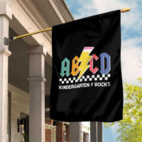 ABCD Kindergarten Rock And Roll Garden Flag Teachers Back To School - Wonder Print Shop