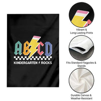 ABCD Kindergarten Rock And Roll Garden Flag Teachers Back To School - Wonder Print Shop