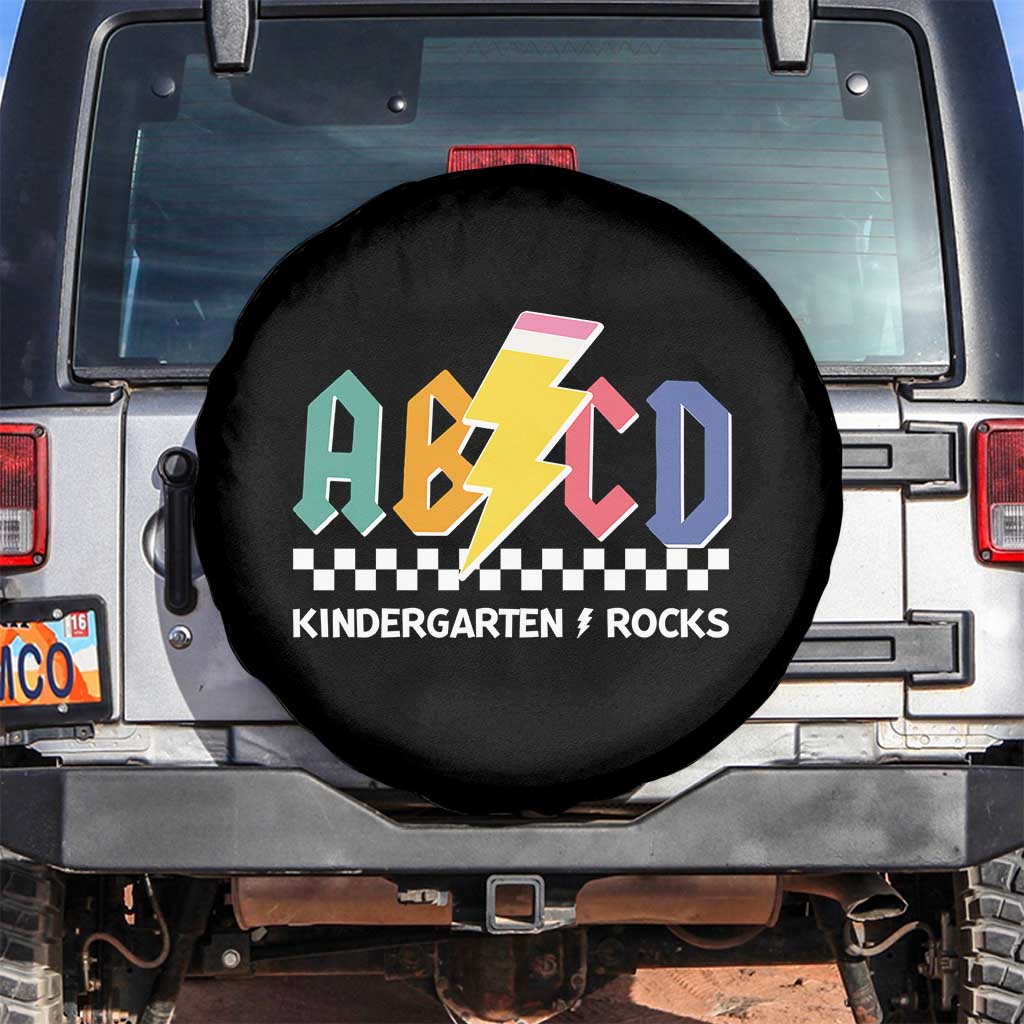 ABCD Kindergarten Rock And Roll Spare Tire Cover Teachers Back To School - Wonder Print Shop