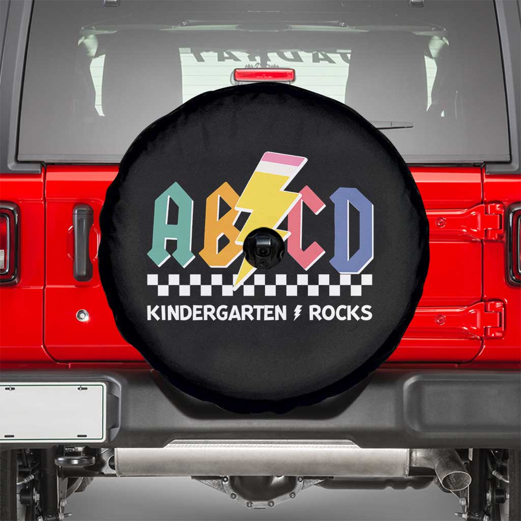 ABCD Kindergarten Rock And Roll Spare Tire Cover Teachers Back To School - Wonder Print Shop