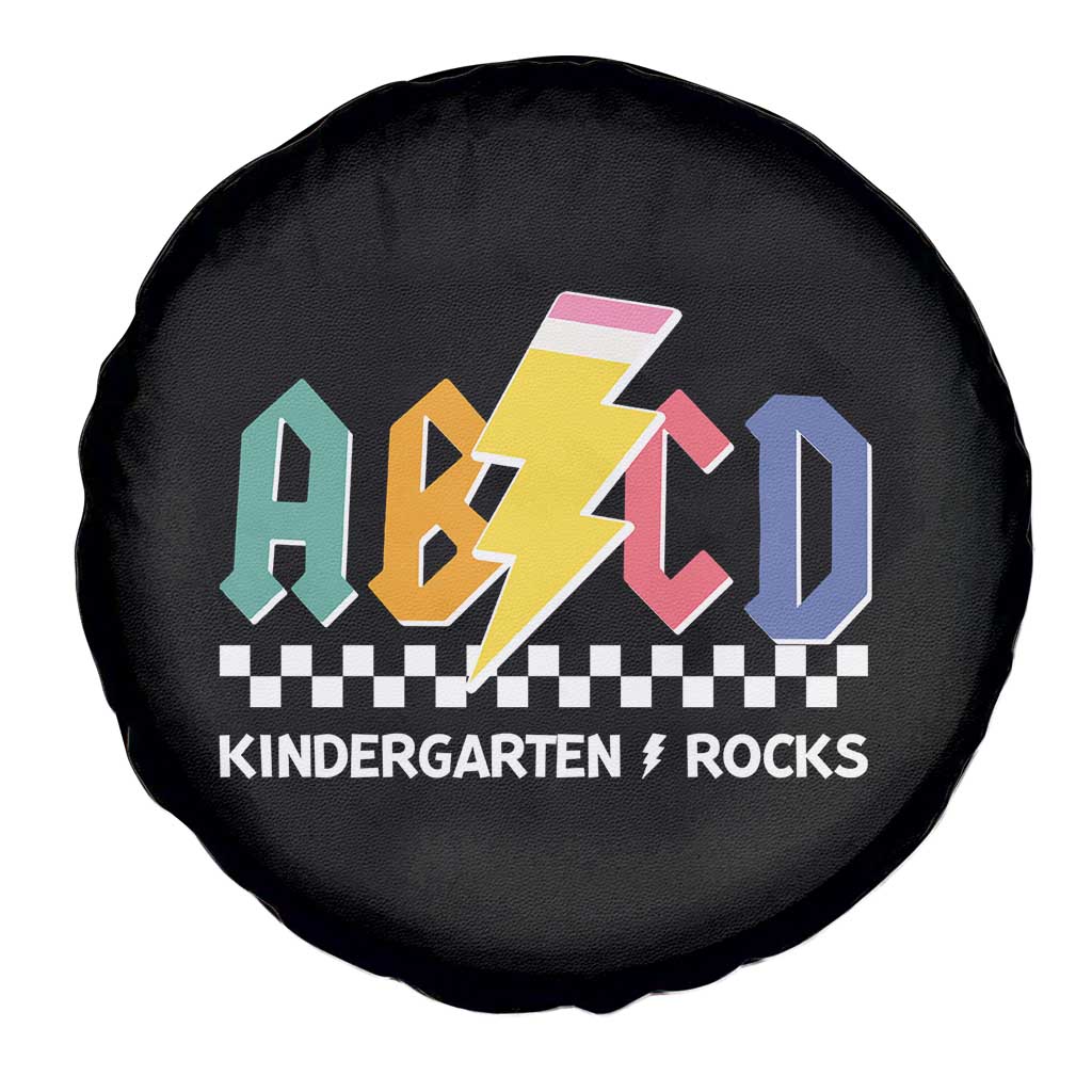 ABCD Kindergarten Rock And Roll Spare Tire Cover Teachers Back To School - Wonder Print Shop