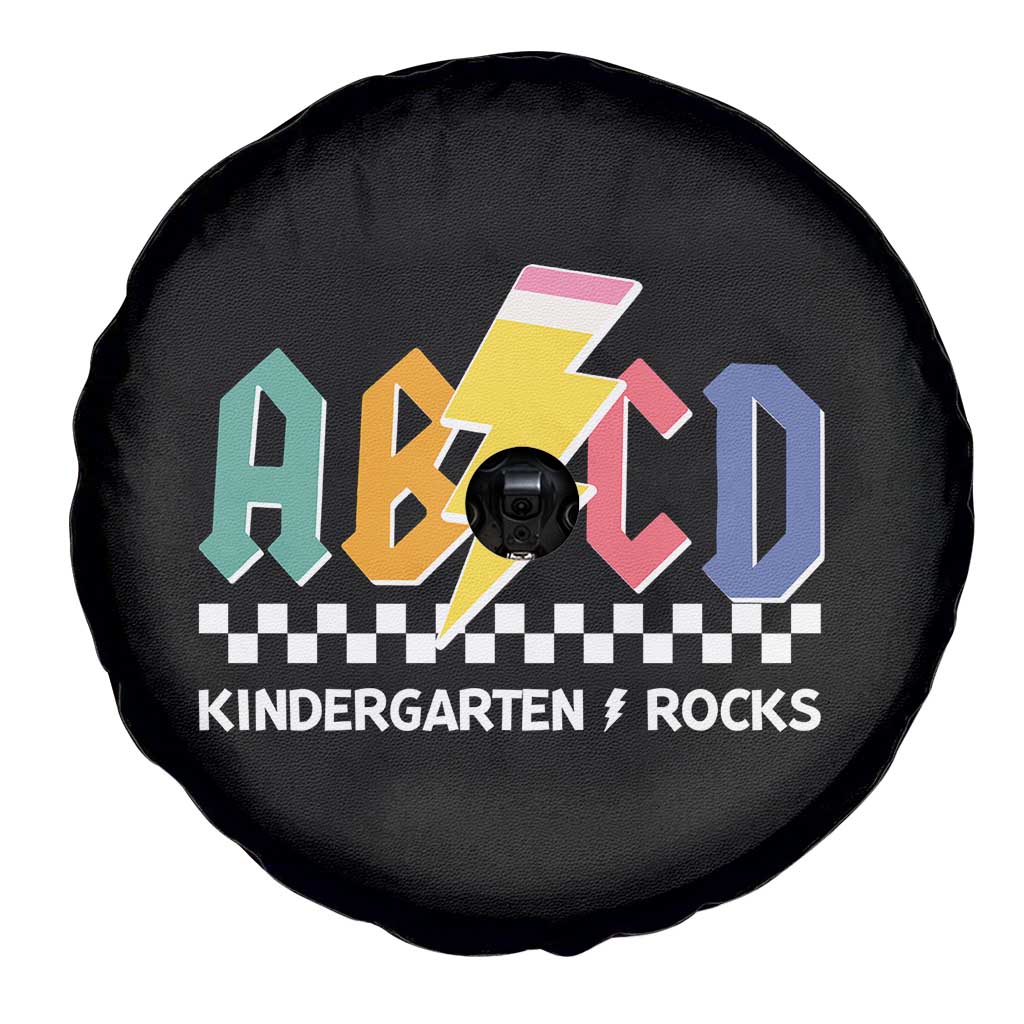 ABCD Kindergarten Rock And Roll Spare Tire Cover Teachers Back To School - Wonder Print Shop