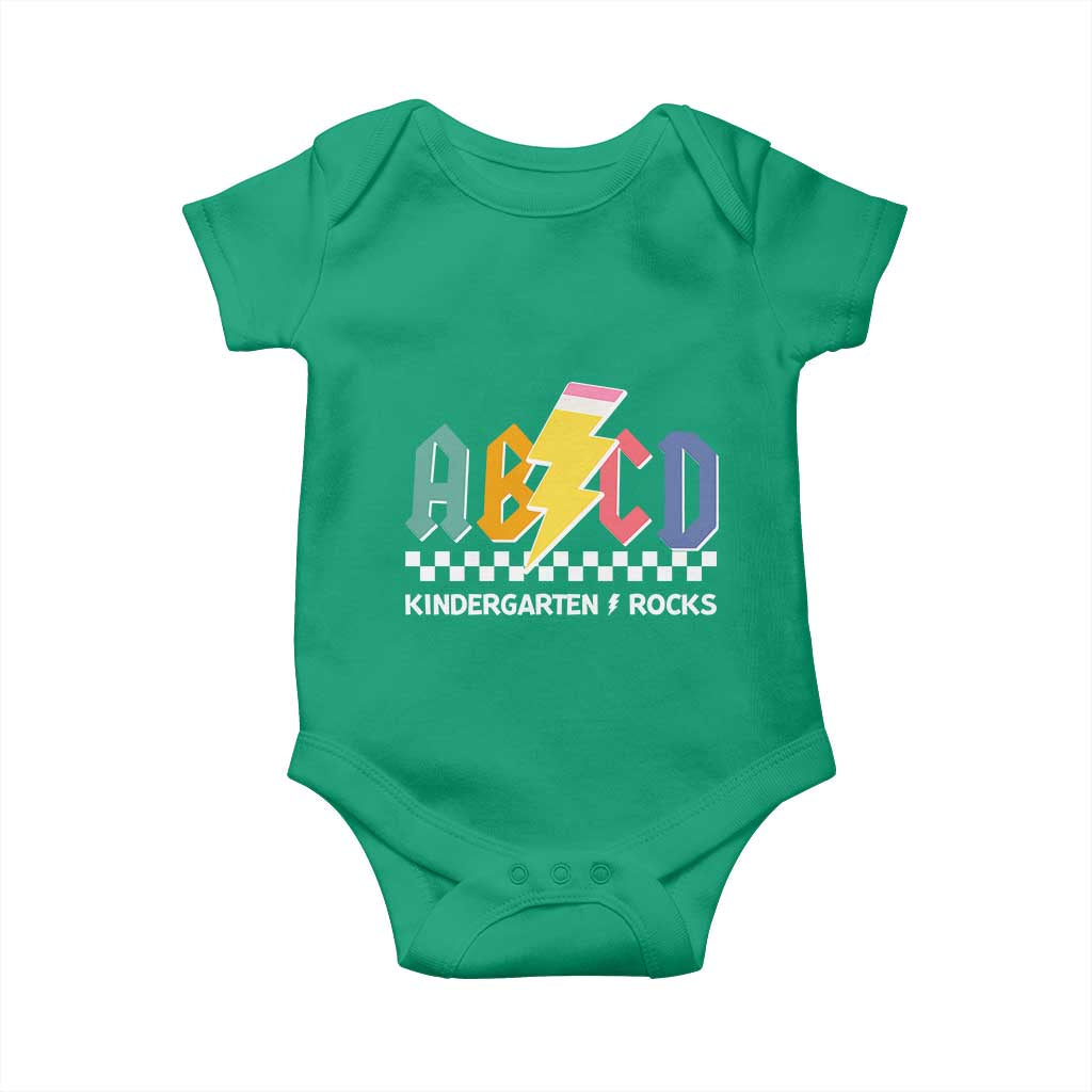 ABCD Kindergarten Rock And Roll Baby Onesie Teachers Back To School - Wonder Print Shop