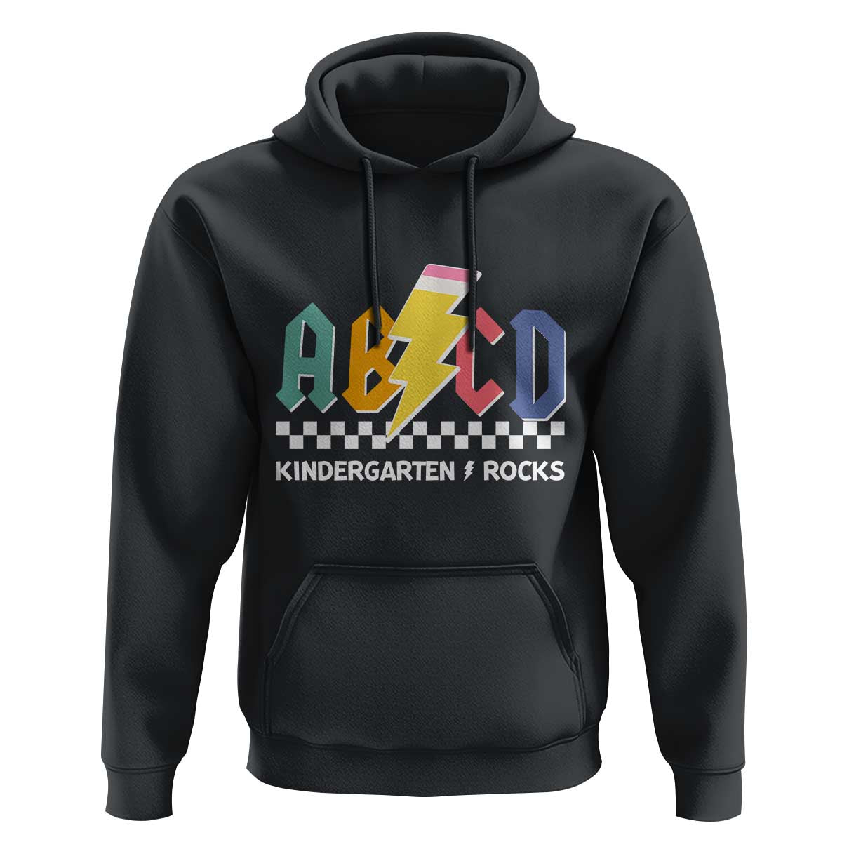 ABCD Kindergarten Rock And Roll Hoodie Teachers Back To School - Wonder Print Shop