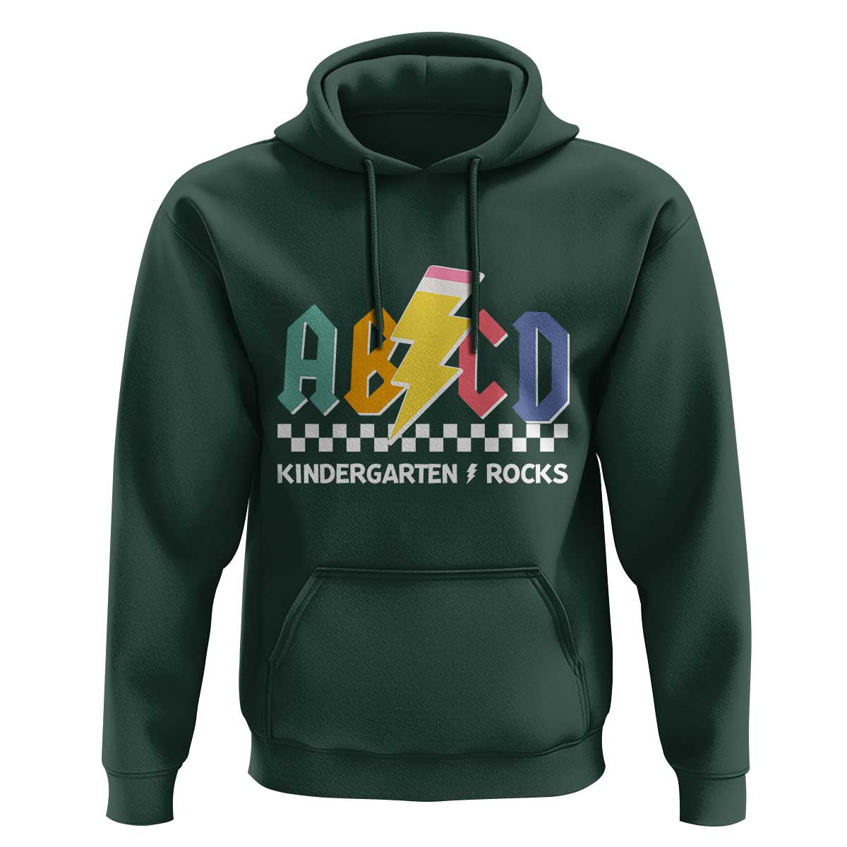 ABCD Kindergarten Rock And Roll Hoodie Teachers Back To School - Wonder Print Shop