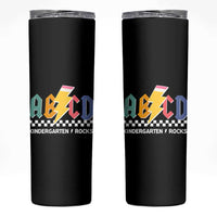 ABCD Kindergarten Rock And Roll Skinny Tumbler Teachers Back To School - Wonder Print Shop