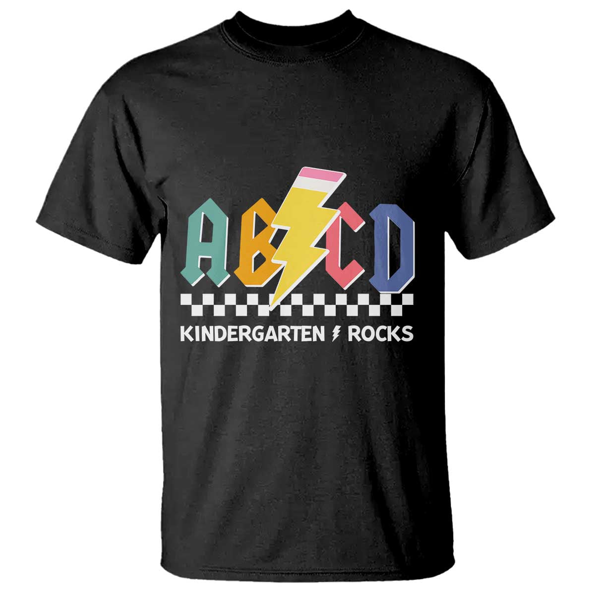 ABCD Kindergarten Rock And Roll T Shirt Teachers Back To School - Wonder Print Shop