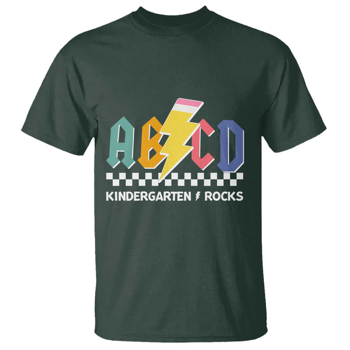 ABCD Kindergarten Rock And Roll T Shirt Teachers Back To School - Wonder Print Shop