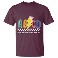ABCD Kindergarten Rock And Roll T Shirt Teachers Back To School - Wonder Print Shop