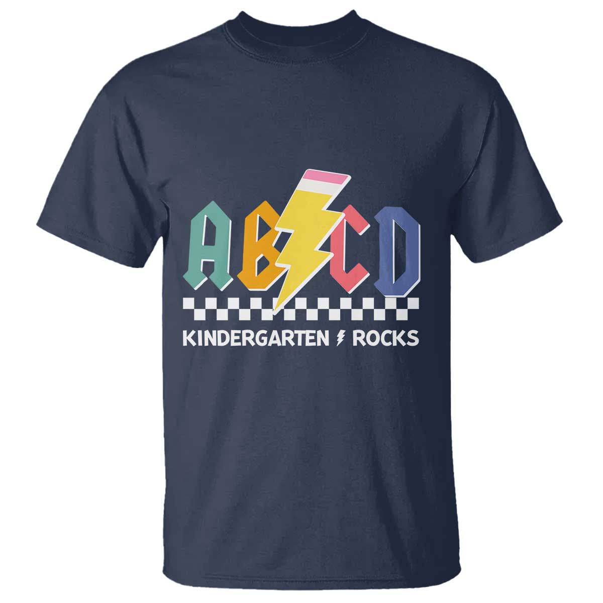 ABCD Kindergarten Rock And Roll T Shirt Teachers Back To School - Wonder Print Shop