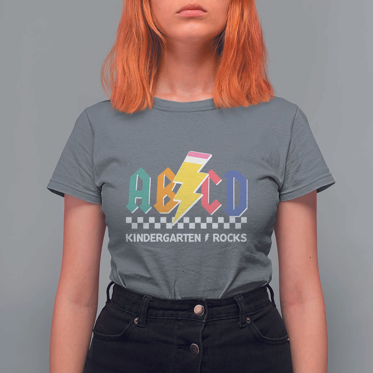 ABCD Kindergarten Rock And Roll T Shirt For Women Teachers Back To School - Wonder Print Shop