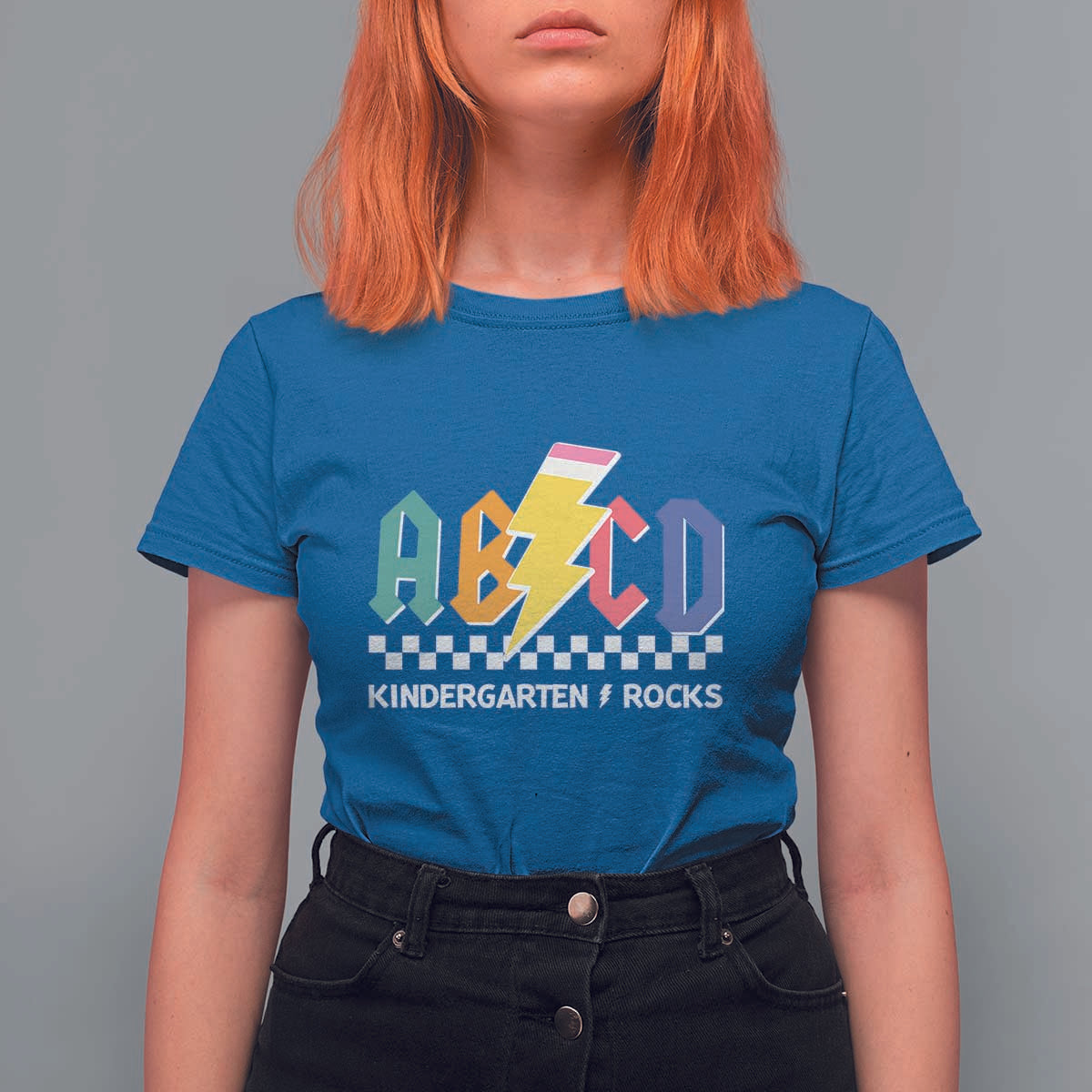 ABCD Kindergarten Rock And Roll T Shirt For Women Teachers Back To School - Wonder Print Shop