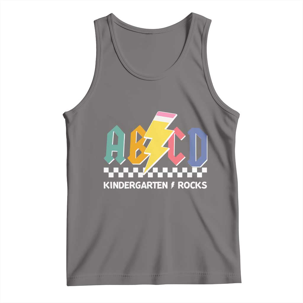 ABCD Kindergarten Rock And Roll Tank Top Teachers Back To School - Wonder Print Shop