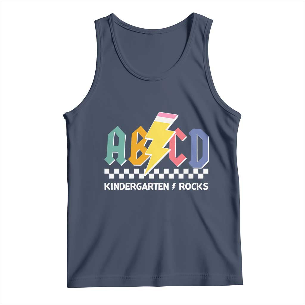 ABCD Kindergarten Rock And Roll Tank Top Teachers Back To School - Wonder Print Shop
