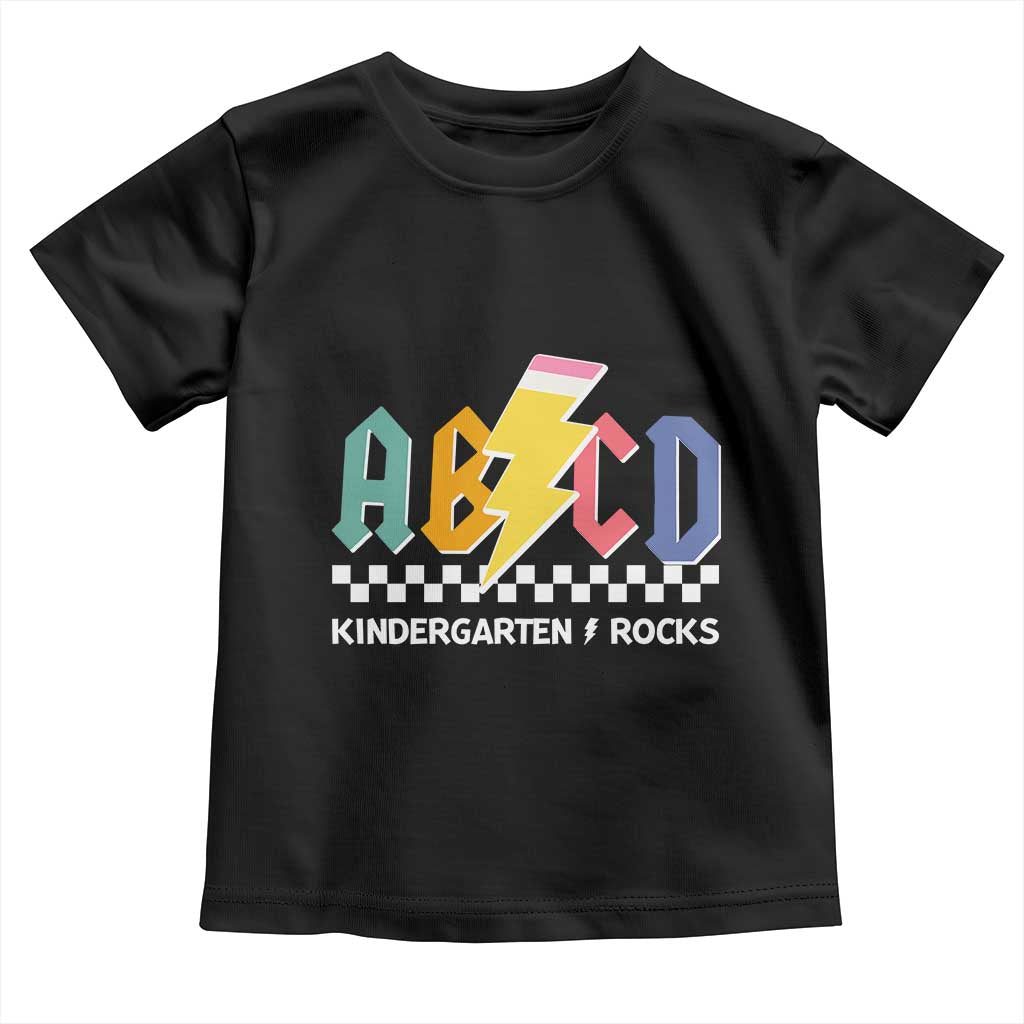 ABCD Kindergarten Rock And Roll Toddler T Shirt Teachers Back To School - Wonder Print Shop
