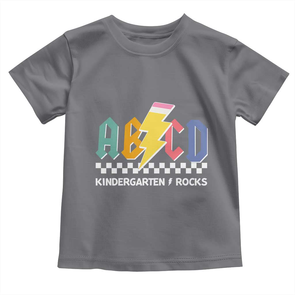 ABCD Kindergarten Rock And Roll Toddler T Shirt Teachers Back To School - Wonder Print Shop