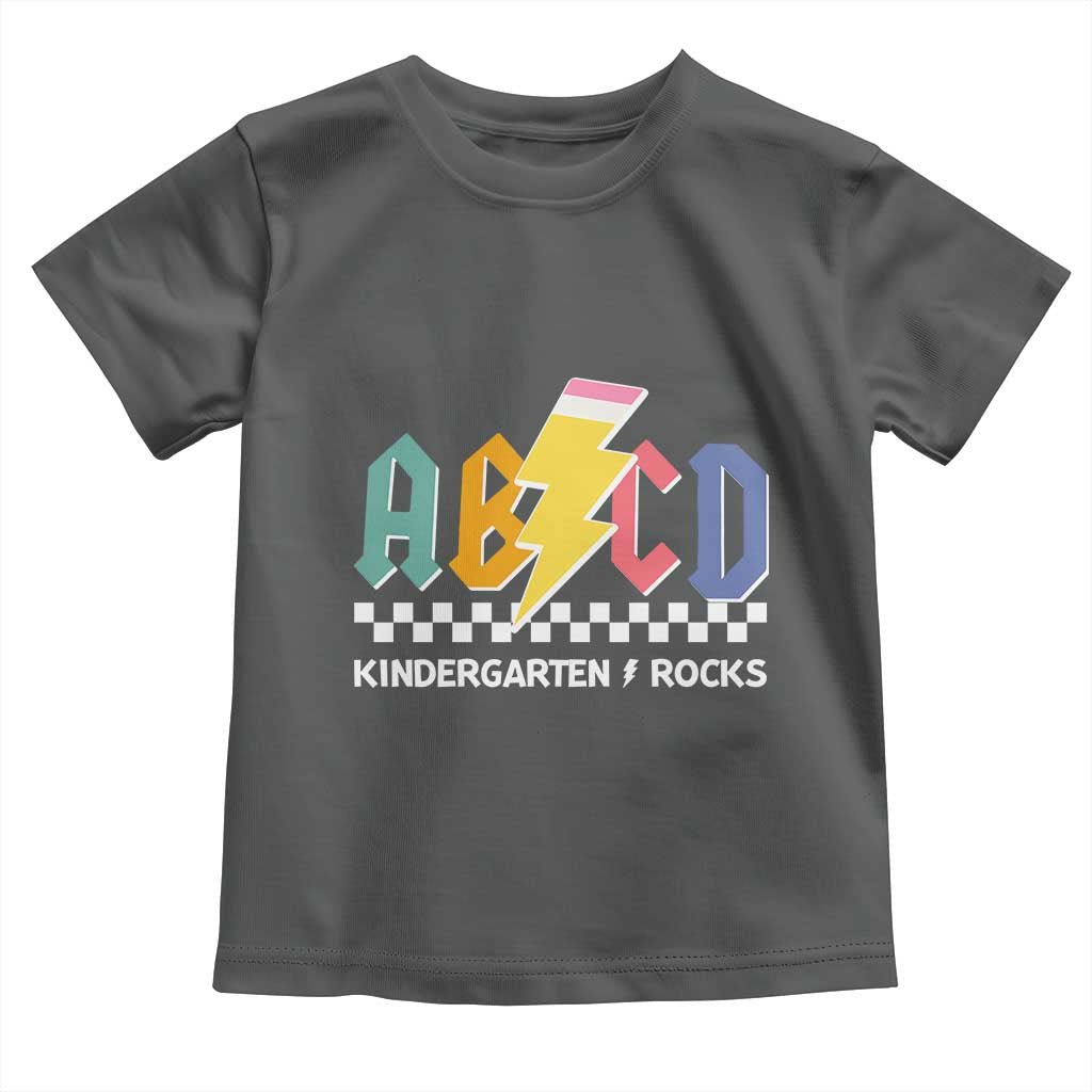 ABCD Kindergarten Rock And Roll Toddler T Shirt Teachers Back To School - Wonder Print Shop