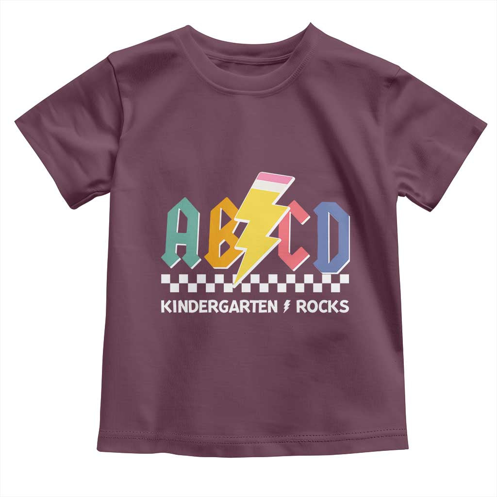 ABCD Kindergarten Rock And Roll Toddler T Shirt Teachers Back To School - Wonder Print Shop
